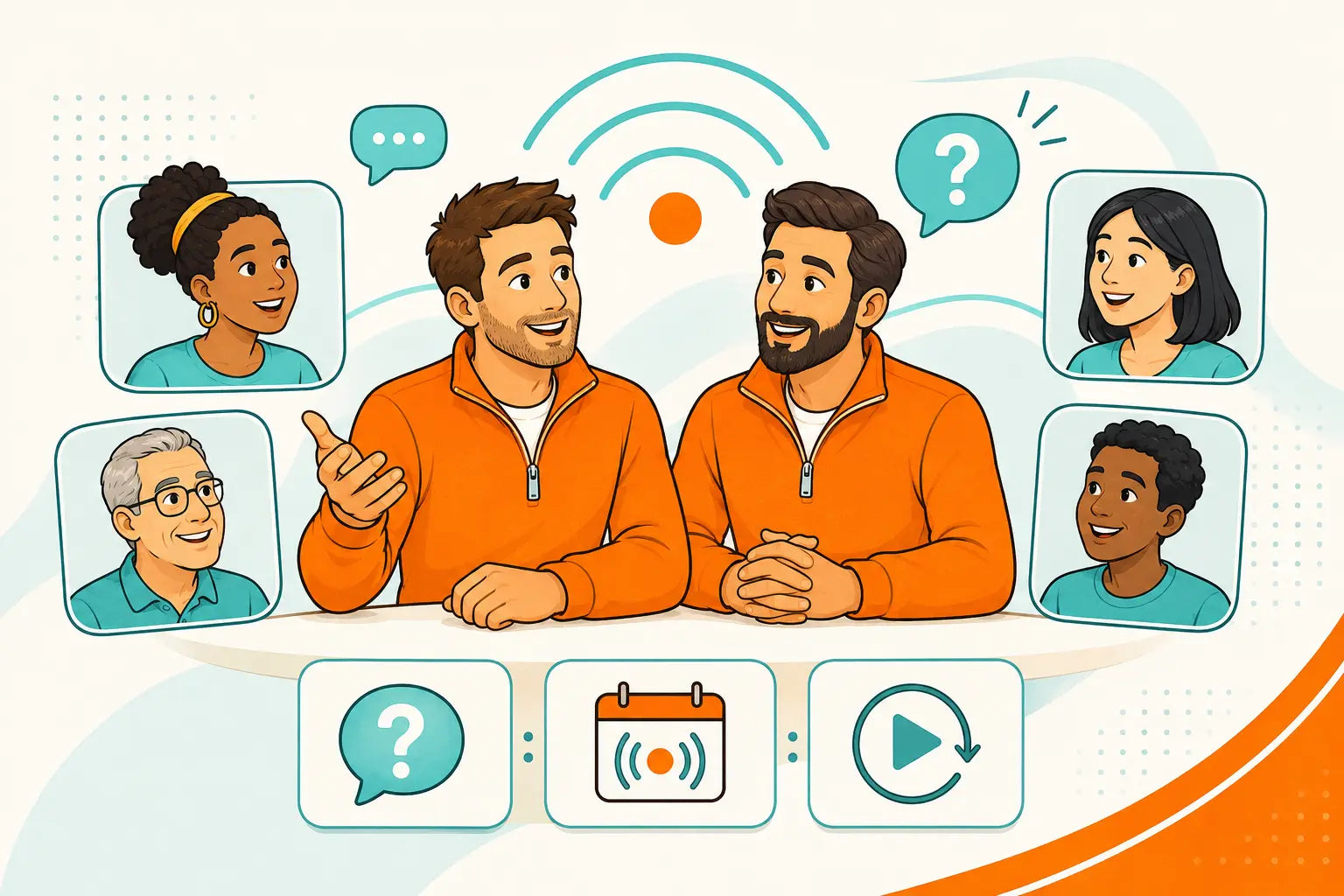 Two Dr. Knot guides hosting a live community question and answer session