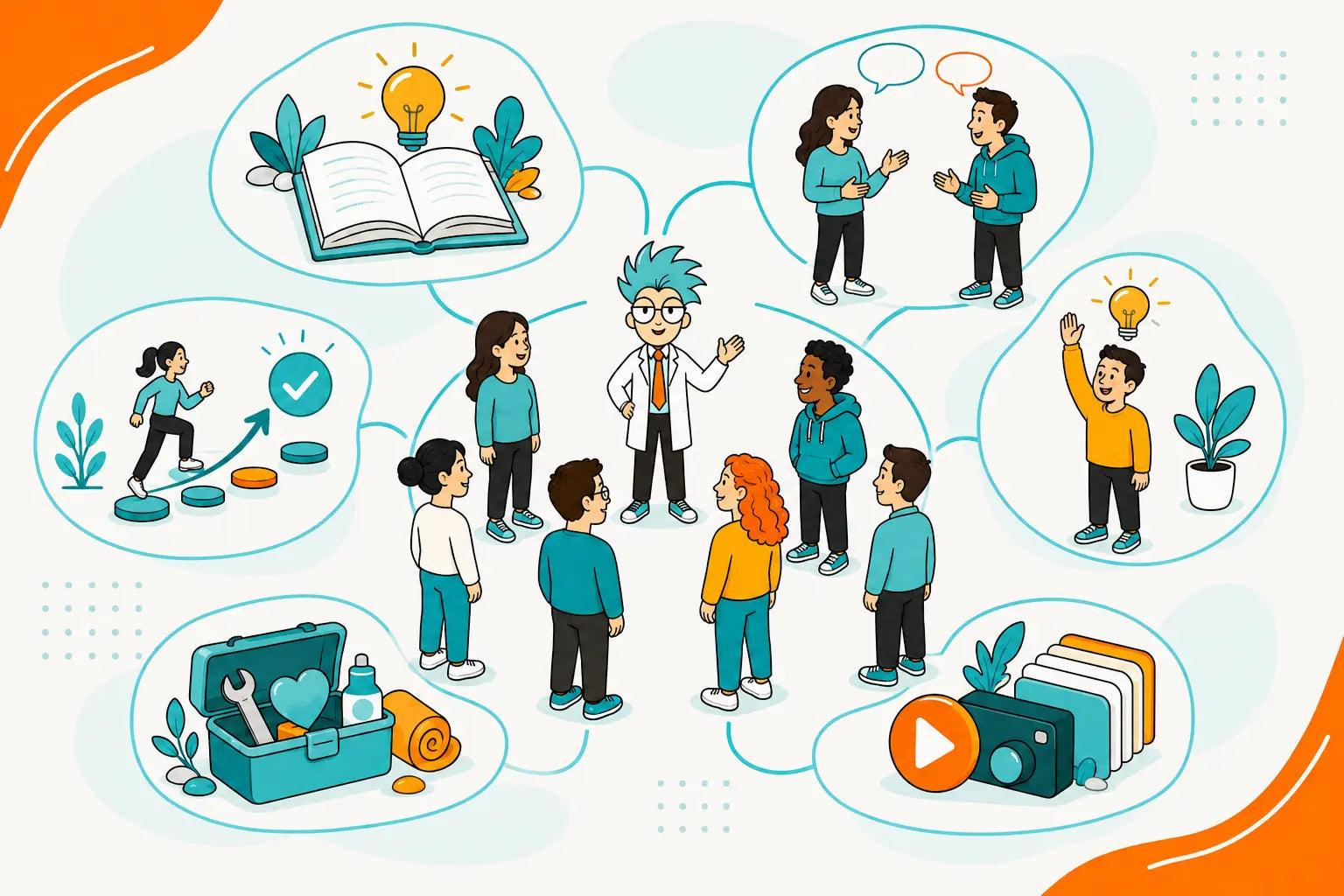 An organized community hub for learning, questions, progress, tools, and live support