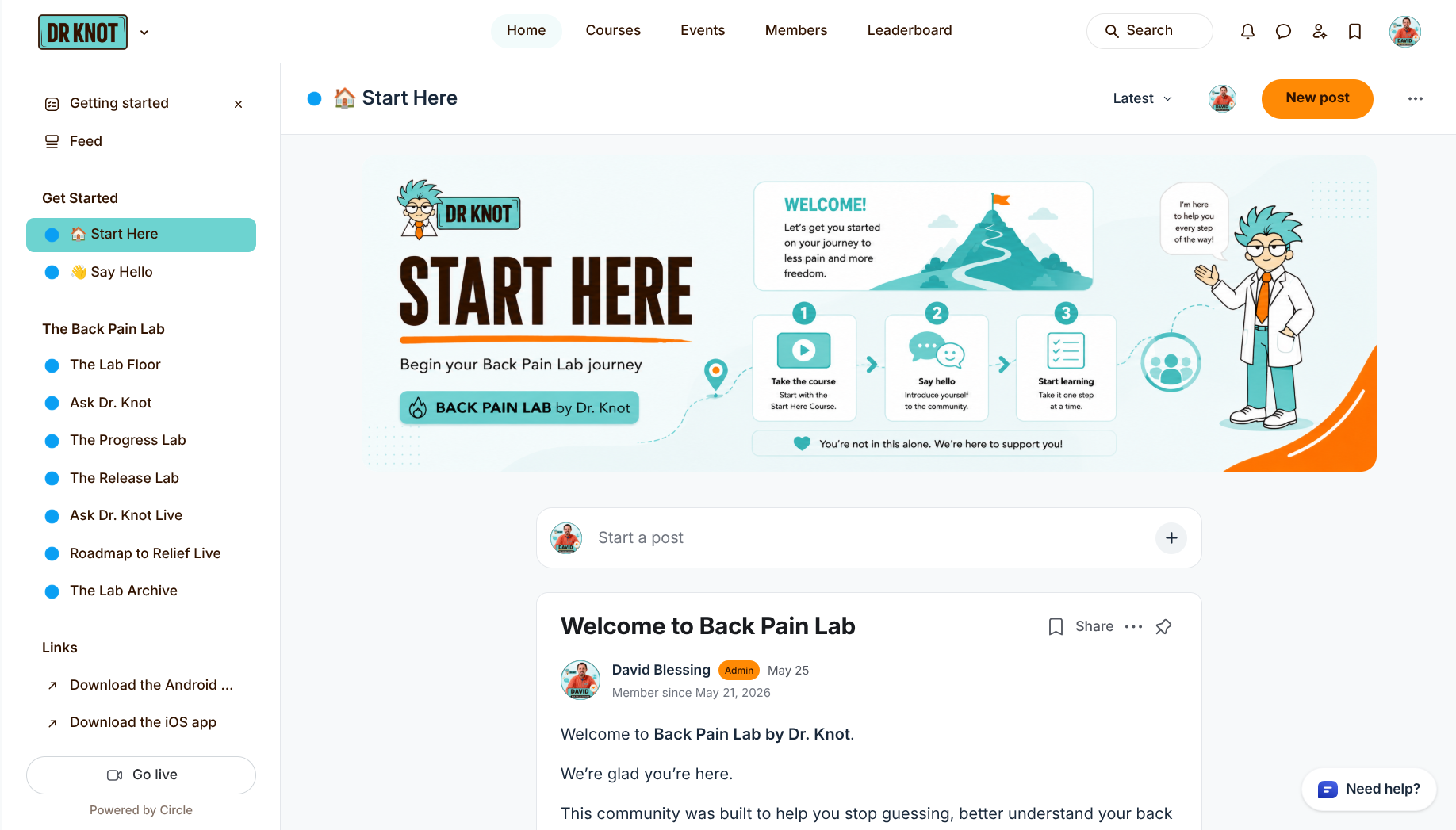 Back Pain Lab community experience