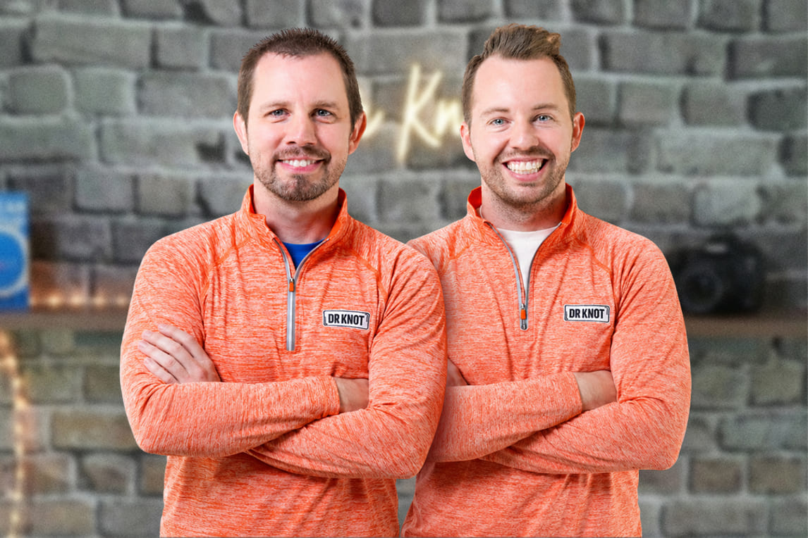 David and Tyler Blessing, co-founders of Dr. Knot