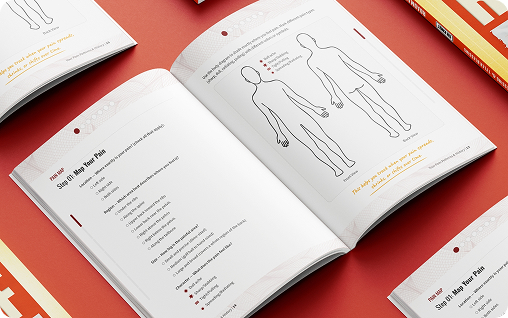 Pain location mapping workbook page